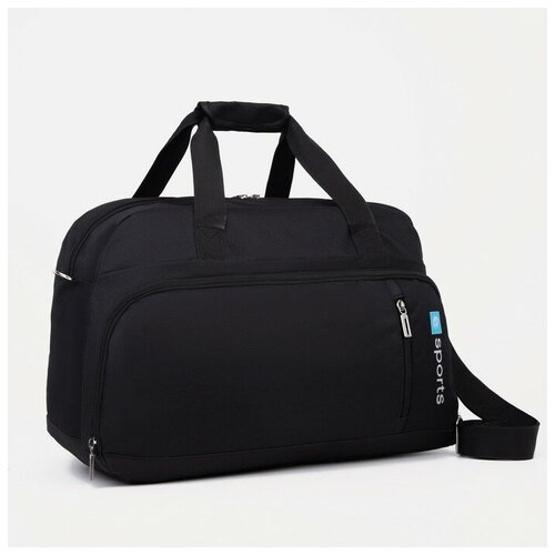 фото Сумка спортивная на молнии, цвет чёрный recom