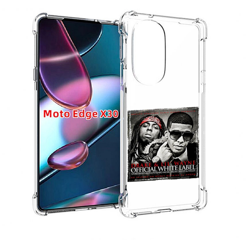 Чехол MyPads Drake - Official White Label для Motorola Moto Edge X30 задняя-панель-накладка-бампер