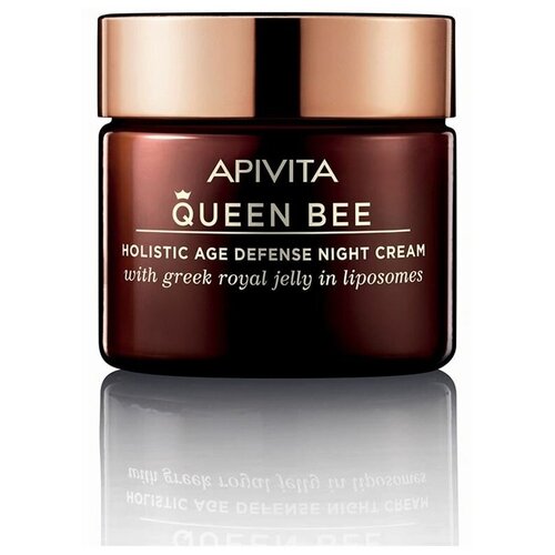 Крем Apivita Queen Bee Holistic Age Defense Night Cream, 50 мл apivita уход queen bee комплексный для кожи вокруг глаз флакон помпа 15 мл