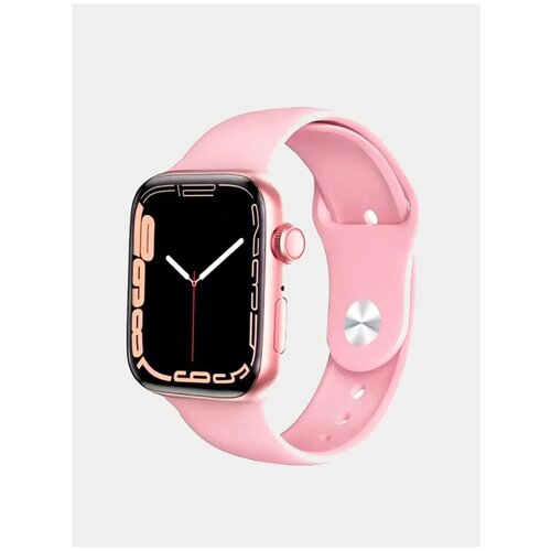 Умные розовые смарт часы (iOS \ Android) / Смарт часы с сенсорным экраном /Новинка