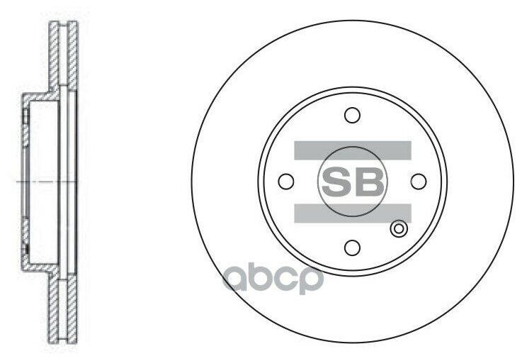 Тормозной диск передний SANGSIN BRAKE SD3007 для Chevrolet Epica Daewoo Tosca
