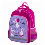 Рюкзак пифагор SCHOOL для начальной школы, Funny bunnies, 38х28х14 см, 229993