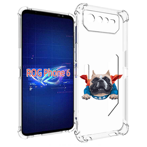 Чехол MyPads Супер-Дог для Asus ROG Phone 6 задняя-панель-накладка-бампер