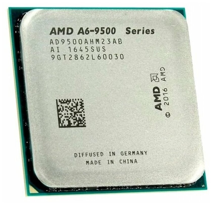 Процессор AMD AM4 A6 9500 2/2, 3.5Ghz up to 3.8Ghz, 28nm, TDP 65W, Radeon R5, OEM