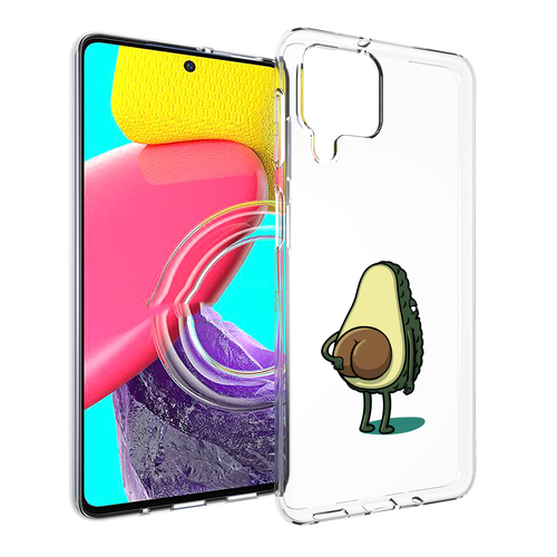 Чехол MyPads смешной авокадо сзади для Samsung Galaxy M53 (SM-M536) задняя-панель-накладка-бампер