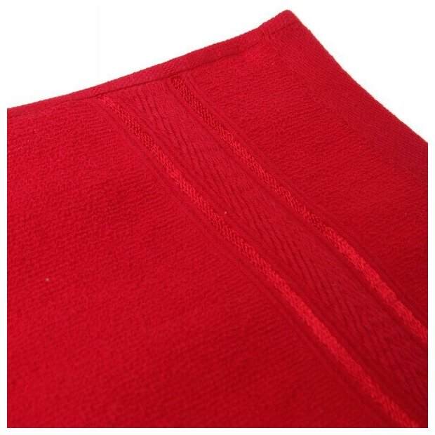 Полотенце махровое 30*50см «Comfort» цвет красный 02040 плотность 300гр/м2 - фотография № 4