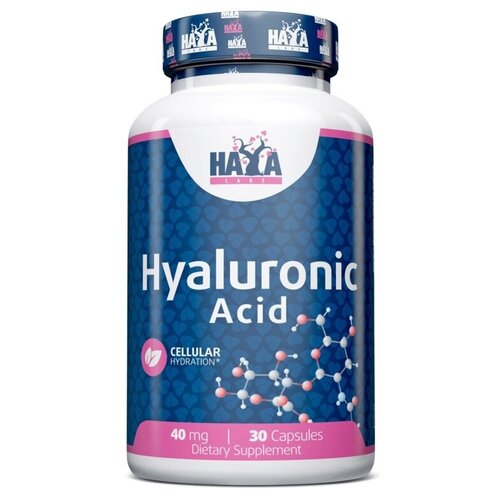 Haya Labs Hyalironic Acid (Гиалуроновая кислота) 40 мг 30 капсул, 04/24 haya labs arginine akg 1000 мг 100 табл haya labs