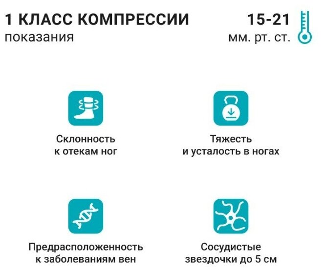 Колготки VENOTEKS компрессионные 2 класс компрессии, размер M, бежевый, арт. - фото №6