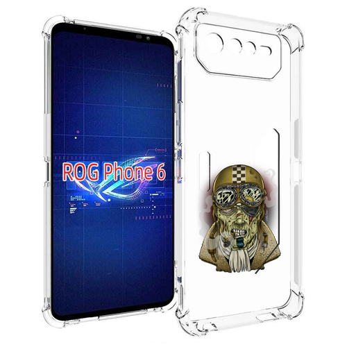 Чехол MyPads военный зомби для Asus ROG Phone 6 задняя-панель-накладка-бампер