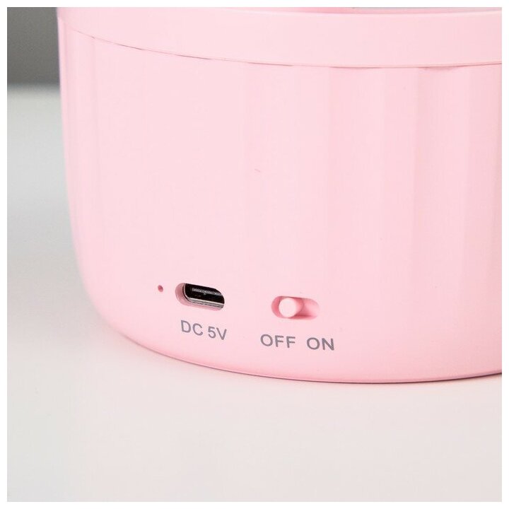Лампа настольная "Мини жук" LED 3 режима 6.4Вт USB розовый 10х10х37.5 см - фотография № 3