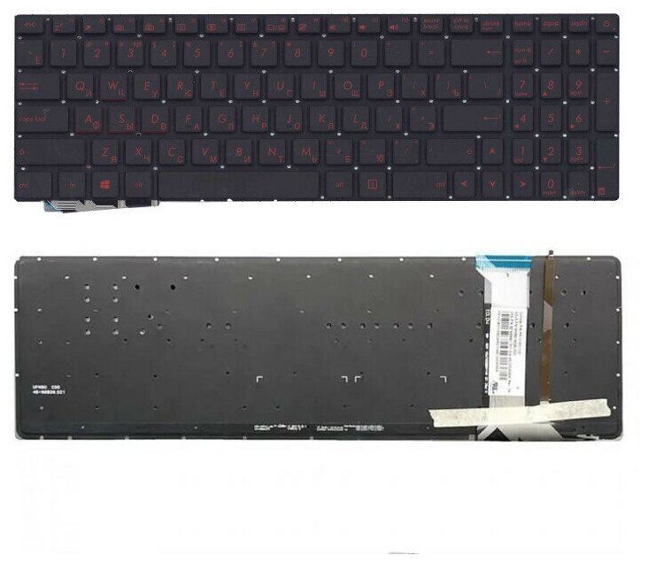 Клавиатура для Asus GL552VW, GL552JX, GL552V, GL552VX, G771JW (0KNB0-662CUI00, NSK-UPQBC)