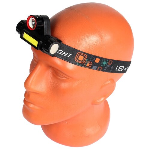 фото Фонарь налобный светодиодный акб usb 101-2 police