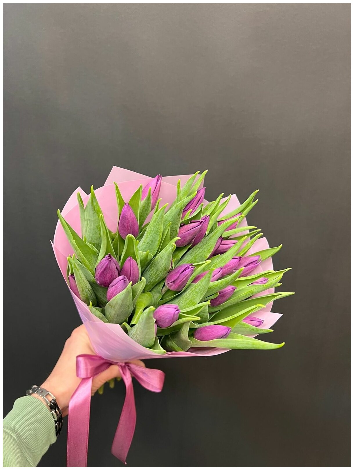 Фиолетовые тюльпаны 25шт