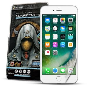 Фото Противоударная защитная бронепленка для iPhone 6+/6S+ с белым экраном X-ONE Confidential - Антишпион / с защитой от подглядывания