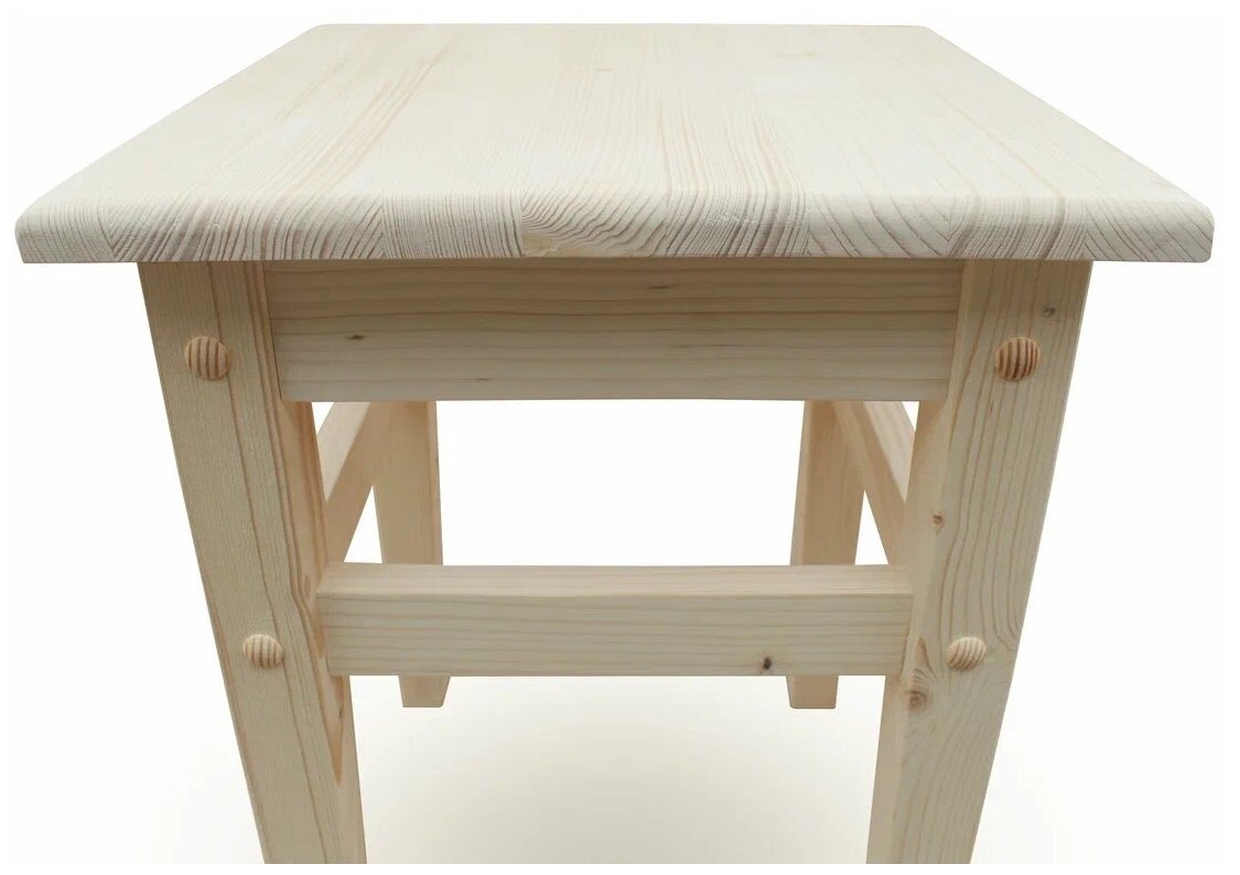 Комплект обеденной мебели из дерева (стол 0,9м + 2 табурета) КМО-11 (без покраски) - фотография № 12