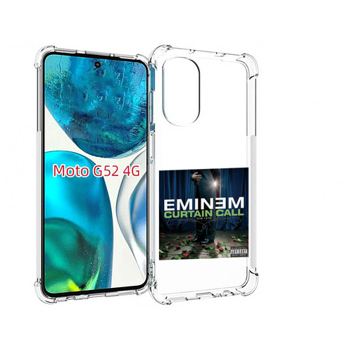 Чехол MyPads Eminem CURTAIN CALL, THE HITS для Motorola Moto G82 / Moto G52 задняя-панель-накладка-бампер чехол mypads eminem curtain call the hits для motorola moto g31 4g g41 4g задняя панель накладка бампер