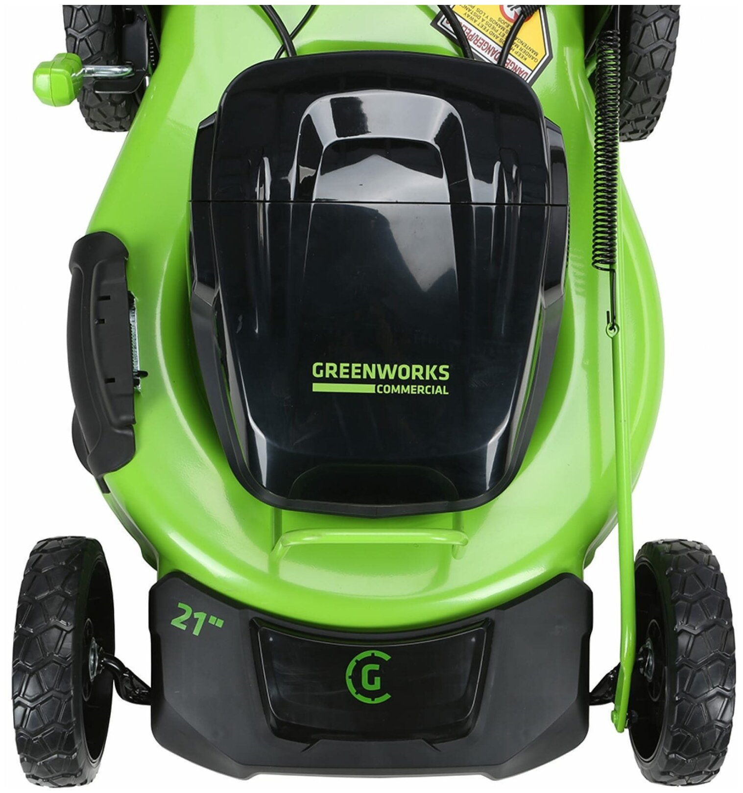 Газонокосилка самоходная, аккумуляторная Greenworks GC82LM51SP2K2, 82V, 51 см, бесщеточная, c 1хАКБ 5 Ач. и ЗУ 2515907UB - фотография № 17