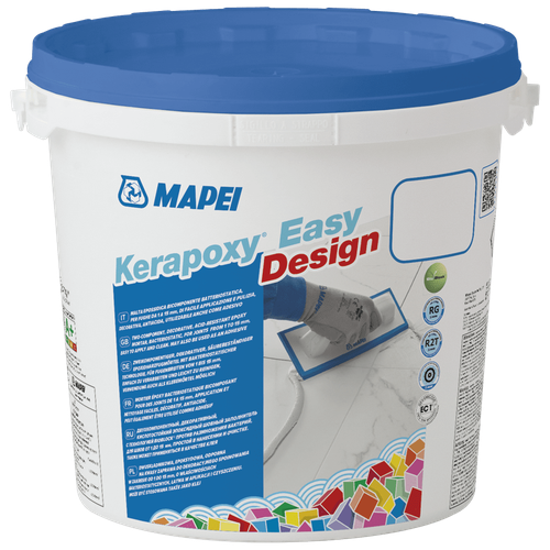 Затирка Mapei Kerapoxy Easy Design, 3 кг, 3 л, 103 Белая Луна затирка mapei kerapoxy cq 3 кг 3 л 290 crema