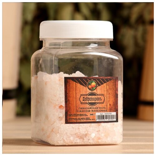 Добропаровъ Соль гималайская красная с маслом мандарина, 2-5 мм, 300 г