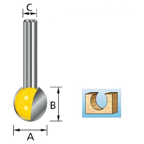 Шаровидная фреза Makita (D-10958)