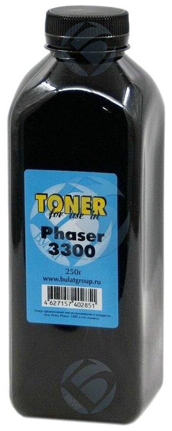 Тонер булат Phaser 3300 для Xerox Phaser 3300, WC 3550 (Чёрный, банка 250 г)