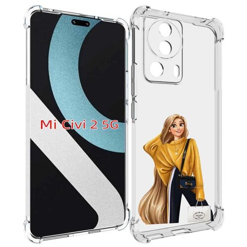 Чехол MyPads модная-рапунсель женский для Xiaomi Civi 2 задняя-панель-накладка-бампер