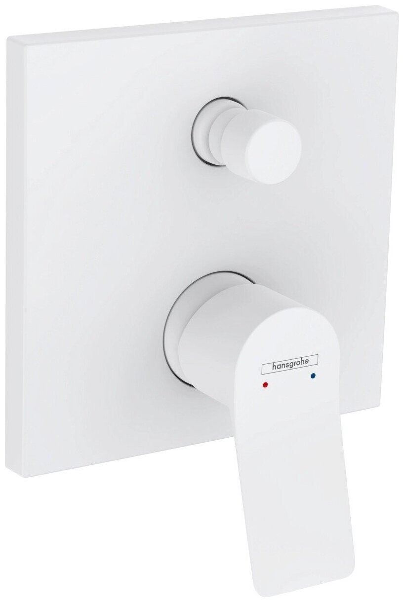 Смеситель для ванны однорычажный HANSGROHE Vivenis скрытого монтажа, белый матовый (75415700)