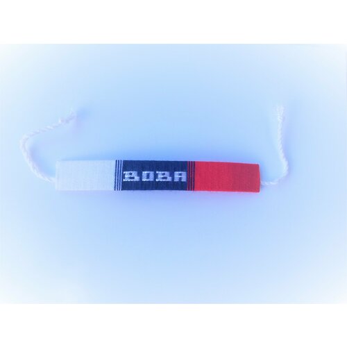 фото Плетеный браслет мастерская каплан фенечка на пластине ручной работы, 1 шт., размер 13 см, размер m, диаметр 6.5 см, синий, красный