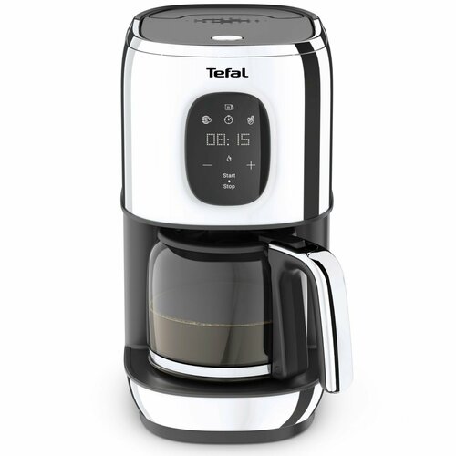 Кофеварка капельная Tefal Majestuo CM883D10, серебристый, мощность 1050 Вт, объем 1,25 л, таймер, регулировка крепости, противокапельная система