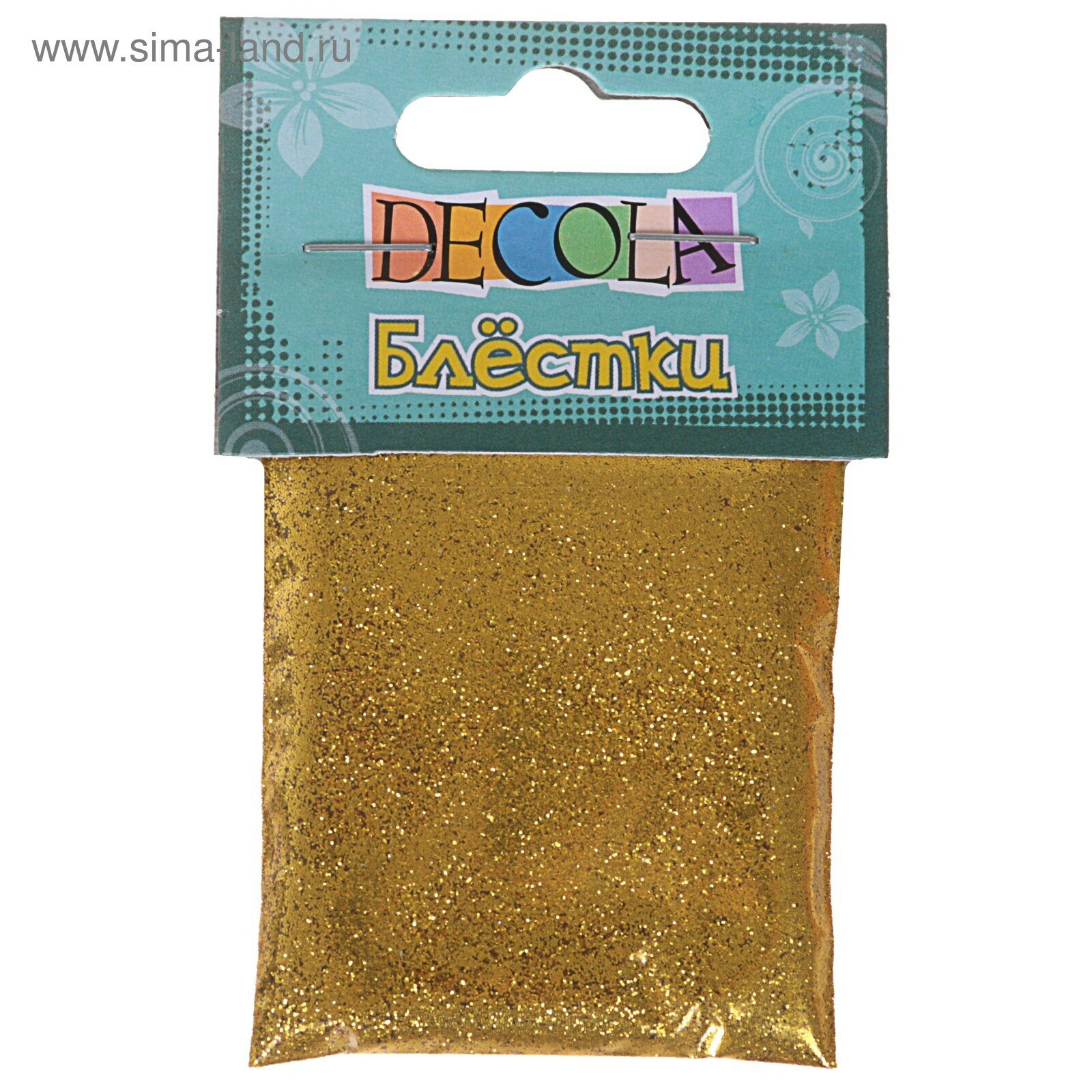 фото Декор блёстки ЗХК Decola 0.3 мм, 20 г, золото майя