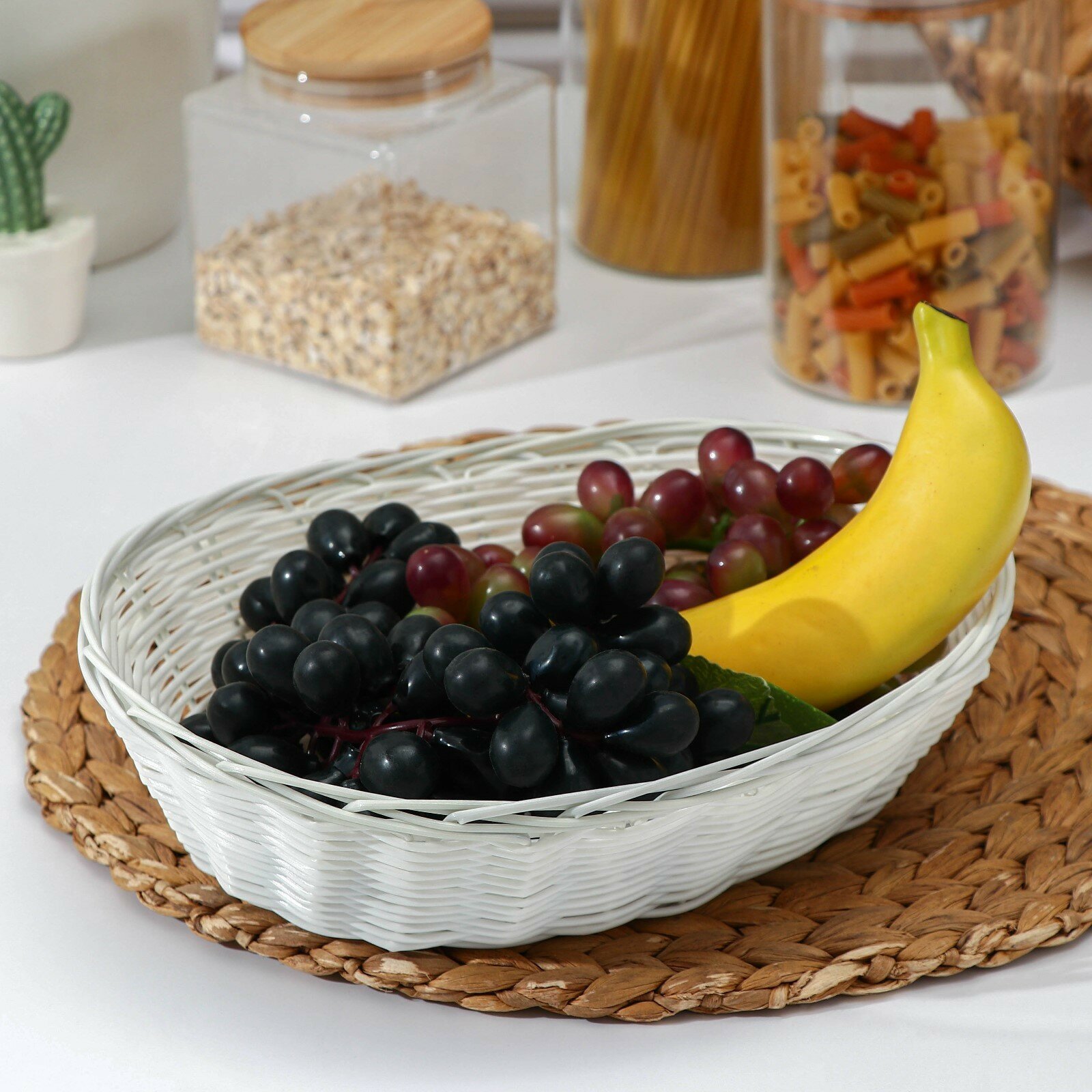 Корзинка для фруктов и хлеба «Молоко», 27×22×6 см