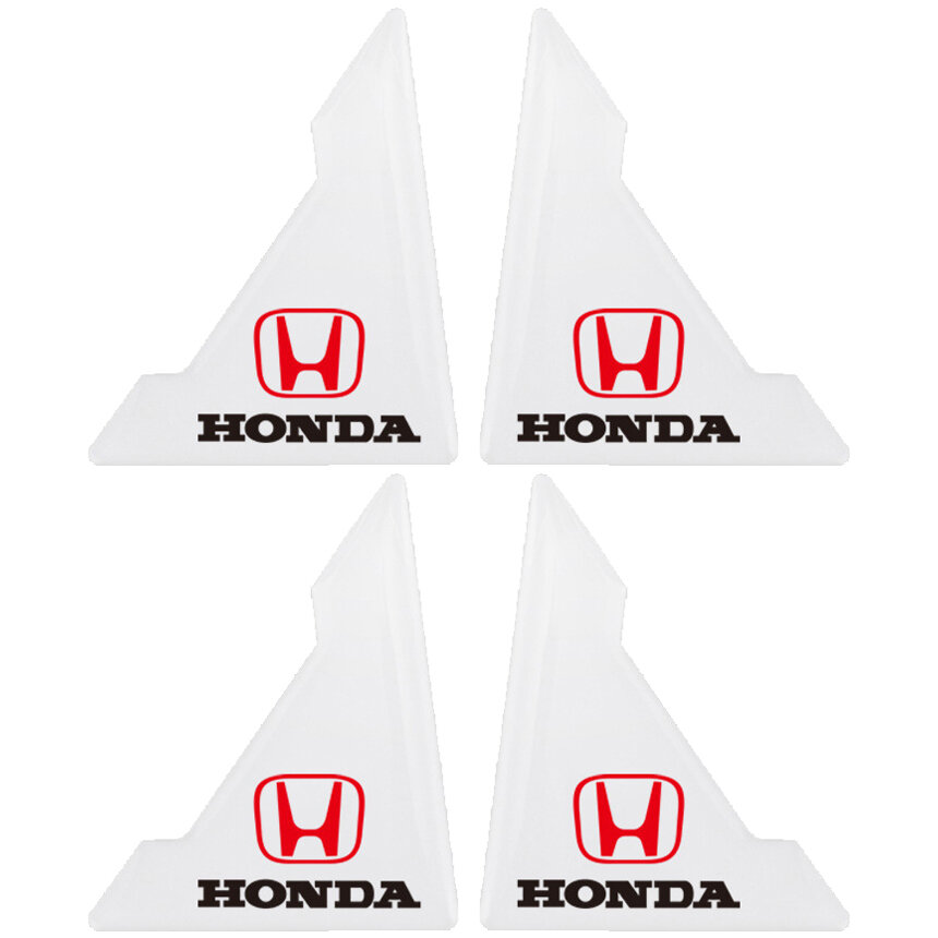 Защитные уголки на дверь автомобиля с логотипом HONDA силиконовые прозрачные комплект 4 шт.