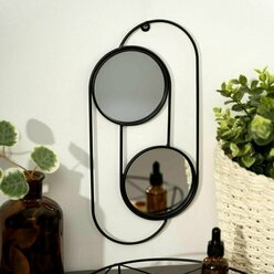Декоративное настенное интерьерное зеркало Черное Подарок Сувенир Лофт
