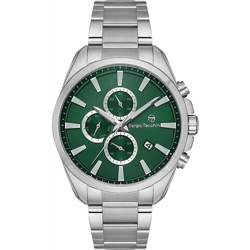 Наручные часы SERGIO TACCHINI Archivio, зеленый, серебряный
