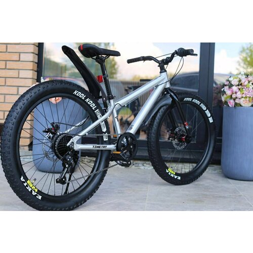 Велосипед фэтбайк Fatbike Richiesto TT1047s 24 Детский Подростковый Спортивный Унисекс серебристый 2167000₽