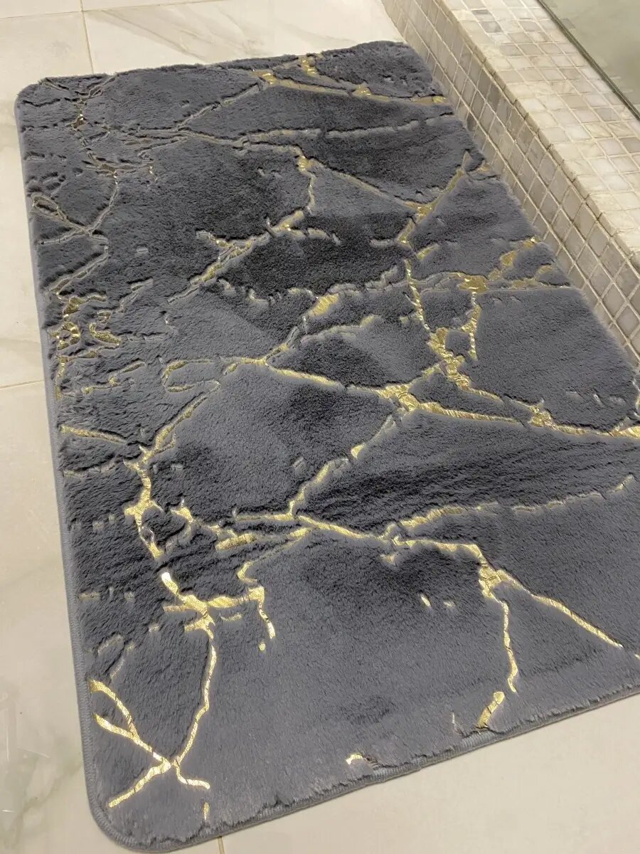 Коврик для ванной и туалета Natali's Carpets 50x80 см полиэстер серый