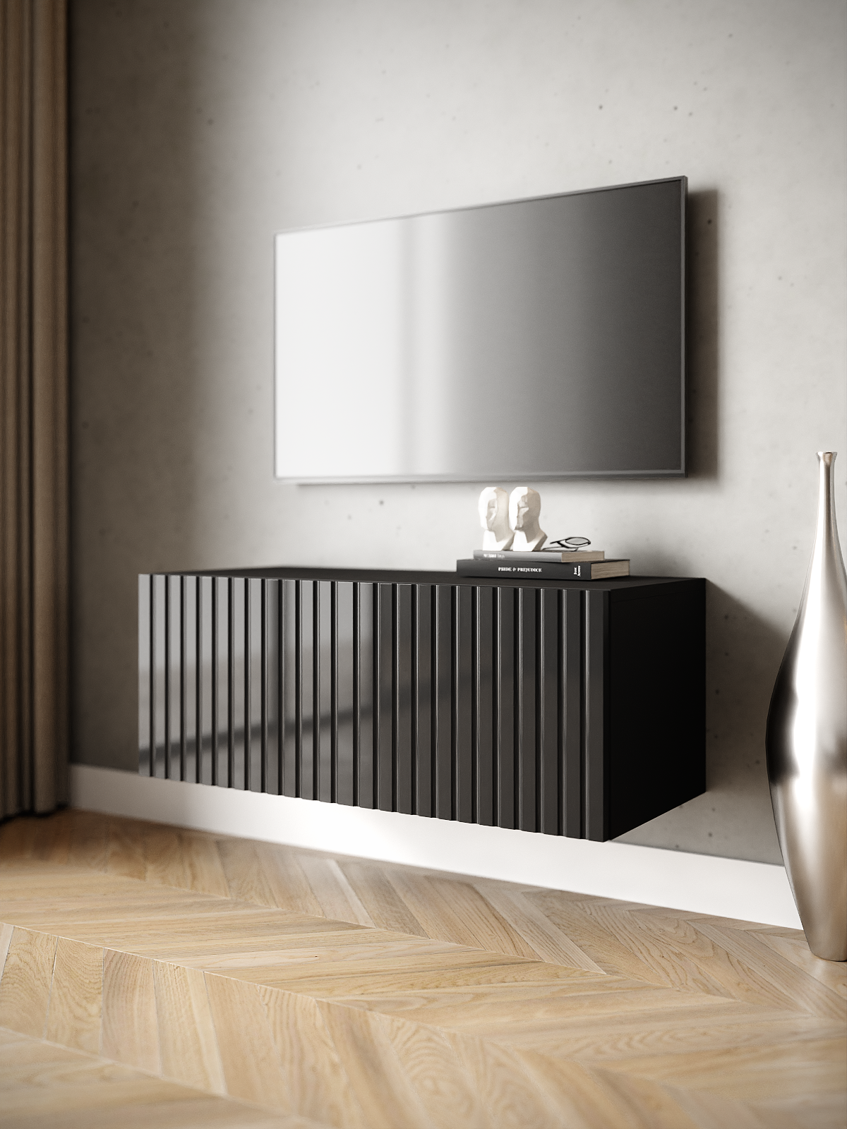 фото Тумба под телевизор напольная подвесная стеллаж лофт тв