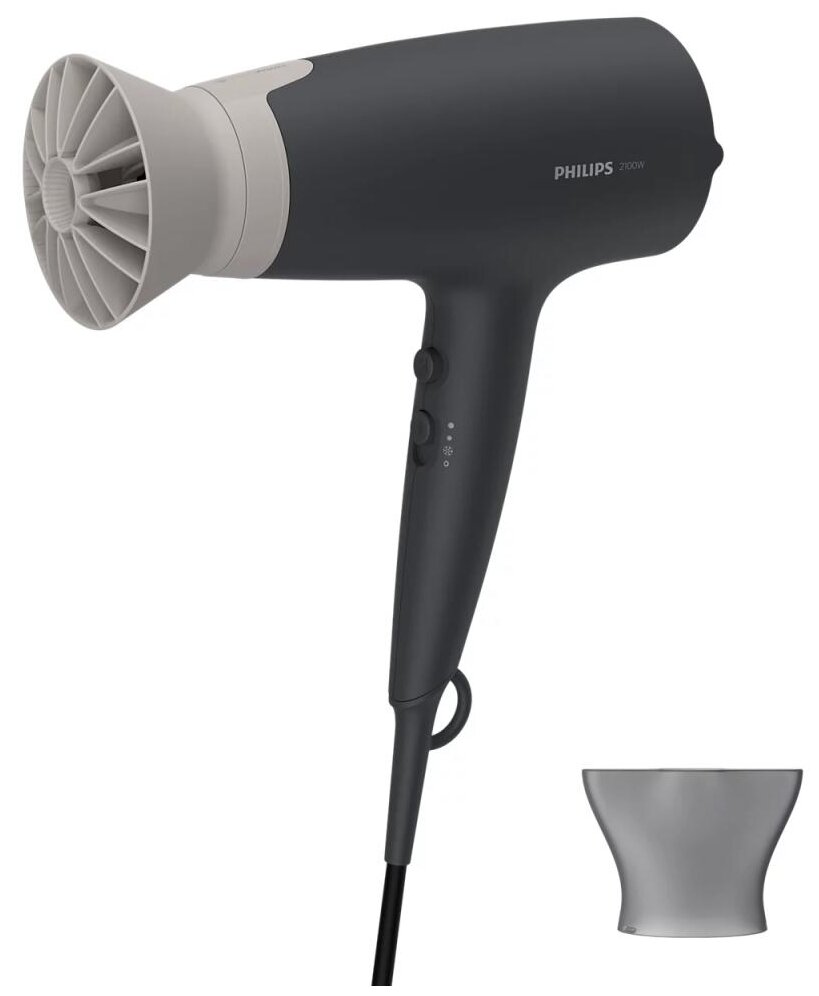 Фен Philips BHD351/10 Global, черный/серый