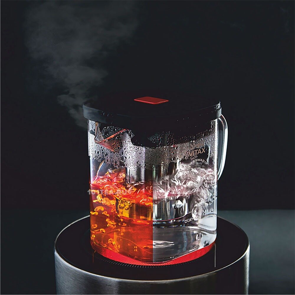 чайник заварочный 4в1 VITAX Warkworth 1100мл термостекло, пластик, нерж.сталь, силикон - фото №10