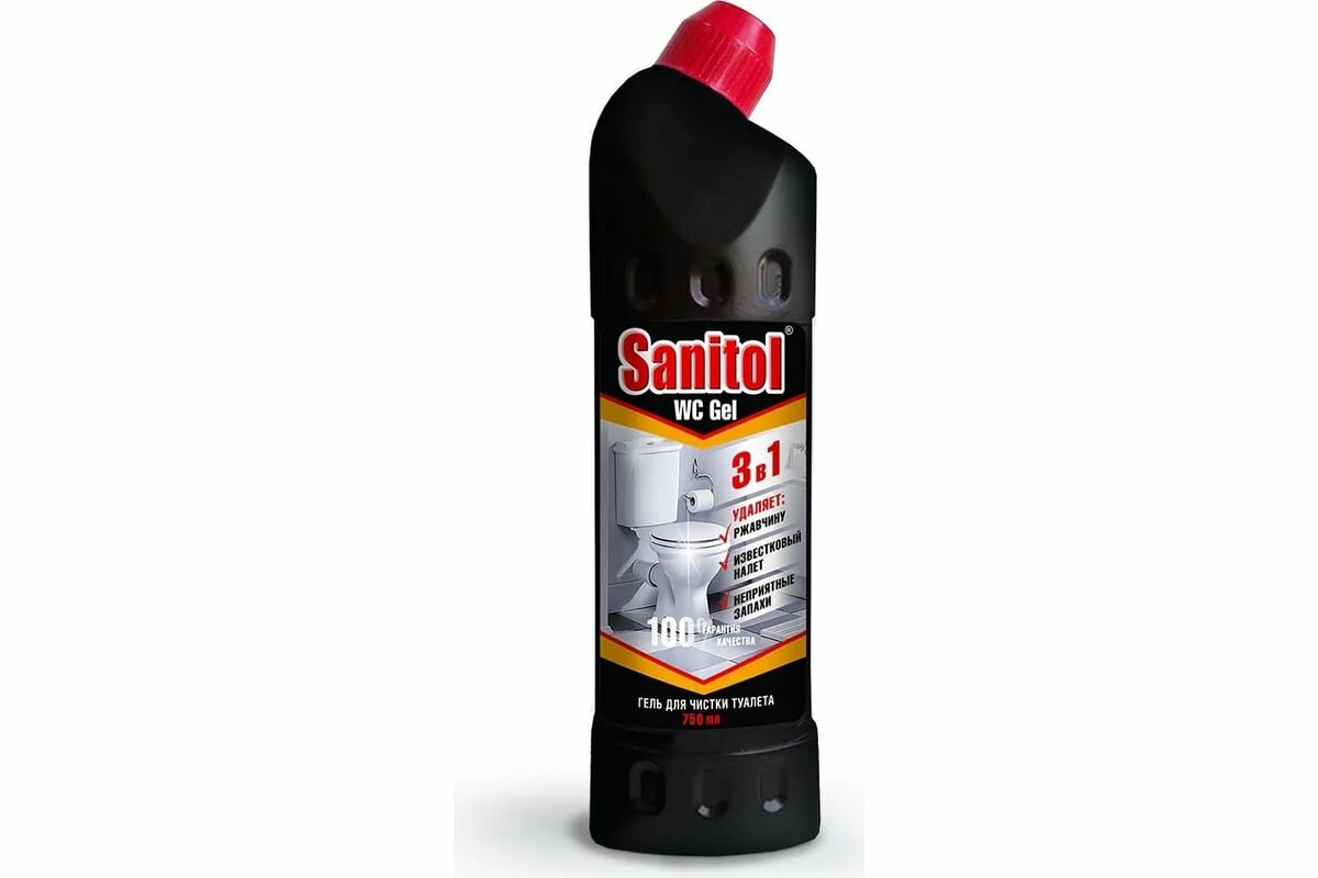 WC гель для чистки туалета Sanitol 3 в 1 750 мл ЧС-07