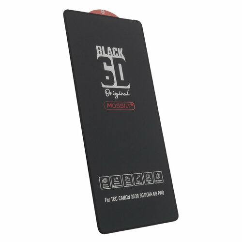 Защитное стекло 9H Black для TECNO Camon 3030 5GPova 66 Pro черная рамка ту 399₽