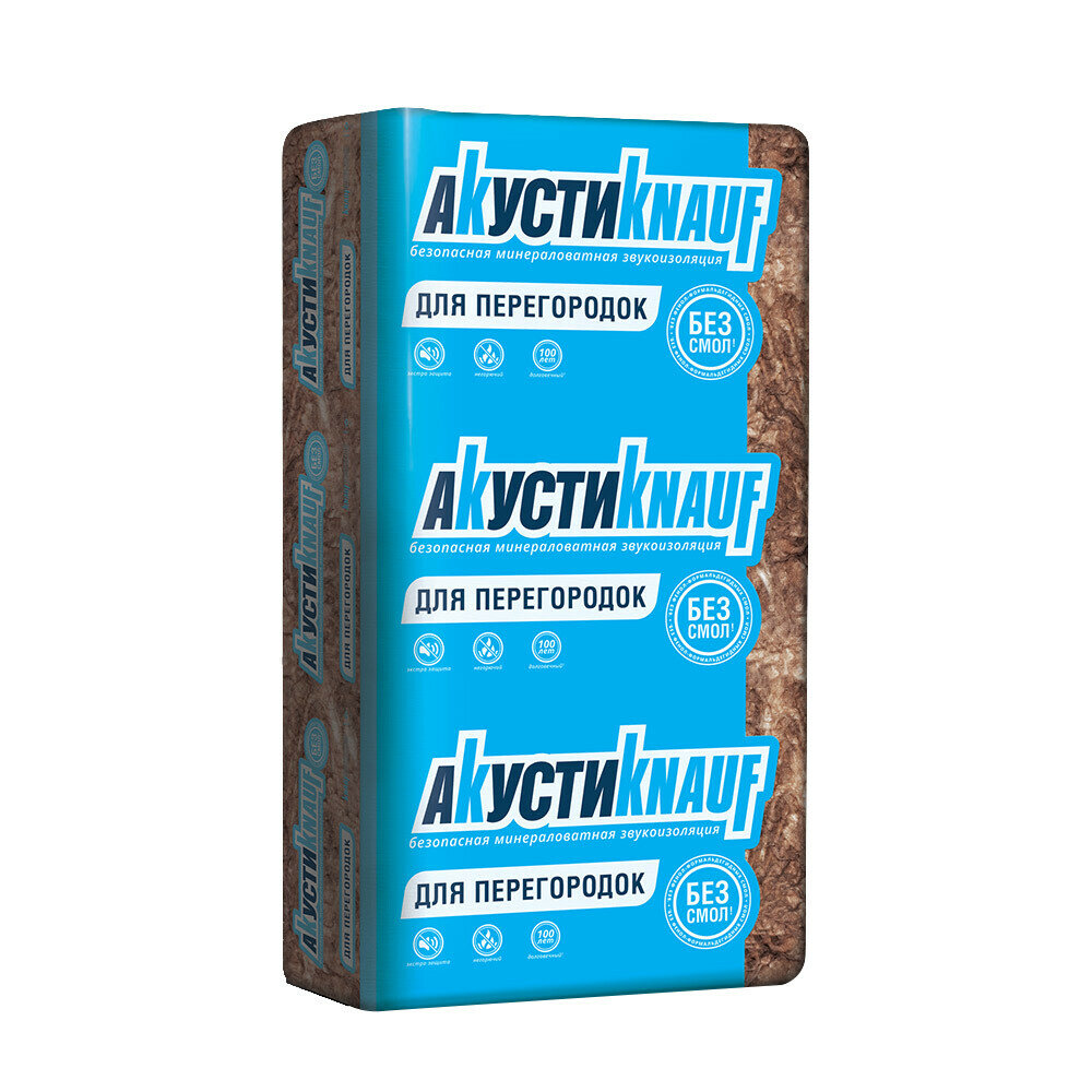 фото Шумоизоляция АкустиKnauf Плита 50х610х1230 мм 12 кв. м