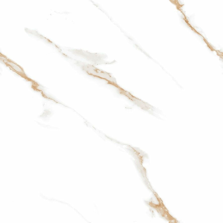 Ceradim Керамогранит Calacatta Sharp Gold белый полир 60x60 8 мм (цена за 1.44 м2)