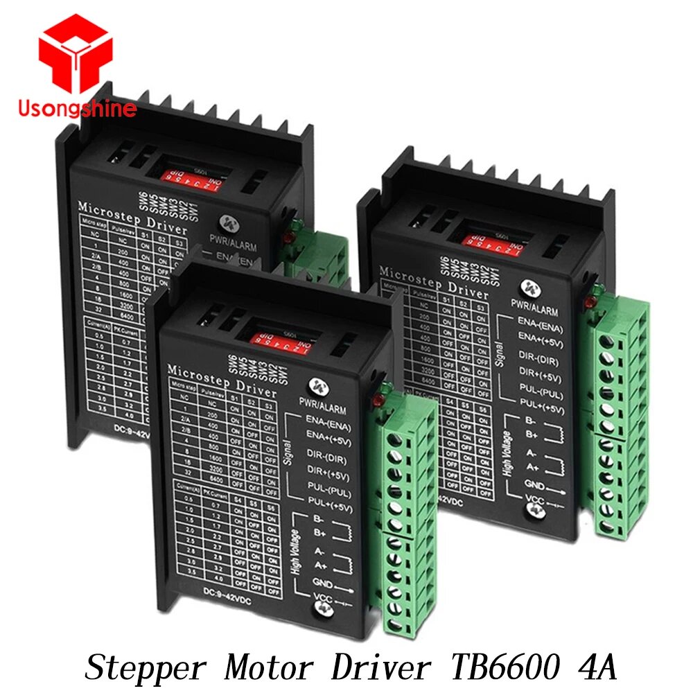 Обновленный драйвер шагового двигателя Nema23 TB6600 4A DC9-42V Nema17 привод для лазерного гравировального станка 3D Pinter контроллер фрезерного станка с ЧПУ, 3Pcs