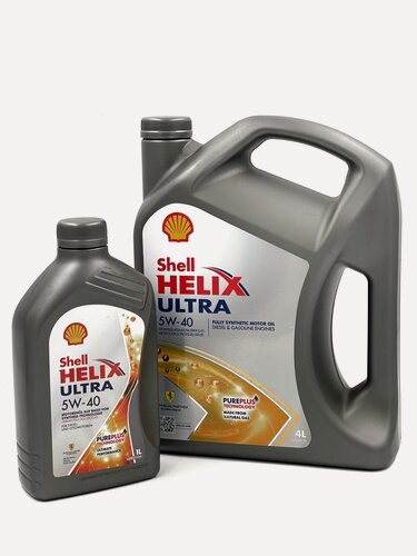 Изображение товара Моторное масло SHELL Helix Ultra 5W-40 4л+1л , синтетическое