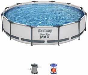 Бассейн Bestway "Steel Pro MAX", круглый, каркасный, синий, 366х76 см, 6473 л