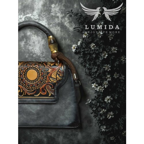 Сумка кросс-боди LUMIDA, фактура тиснение, рельефная, гладкая, матовая, белый