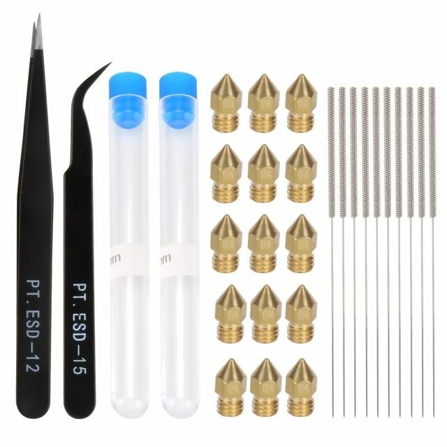 KINGROON Набор для очистки сопел MK8 E3D 10pcs Needle set — фото 1
