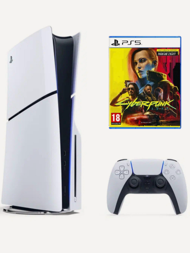 Изображение товара Игровая приставка Sony PlayStation 5 Slim, с дисководом, 1000 ГБ SSD, игра Cyberpunk 2077