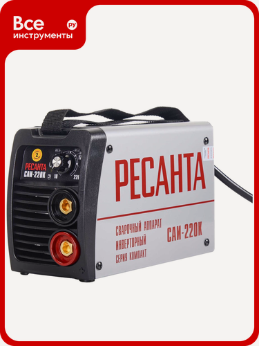 Изображение товара Инверторный сварочный аппарат Ресанта САИ220К 65/37, для проведения сварных работ способом мма